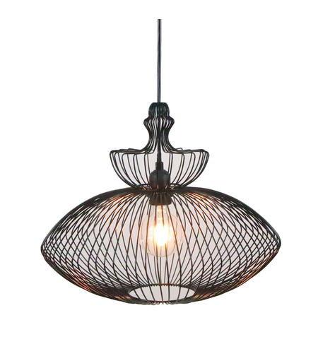 AZURE LAMP PENDANT METAL BLACK 40,5x40,5xH32,5cm C