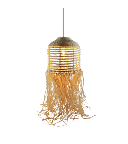CUBA LAMP PENDANT RATTAN NATURAL 30x30xH75cm CE PR