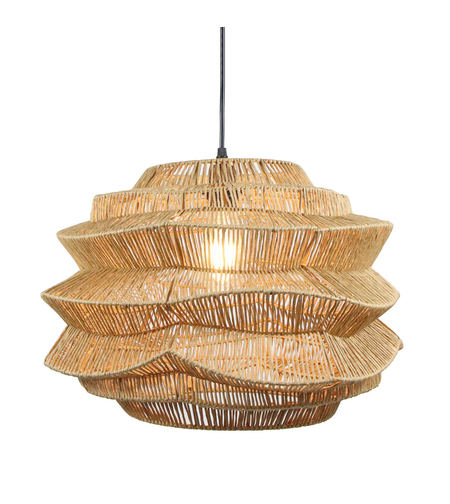 BAMBUSA LAMP PENDANT METAL ROPE NATURAL 48x48xH32c