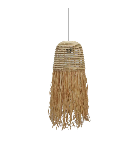 CUBA LAMP PENDANT RATTAN NATURAL 30x30xH71cm CE PR