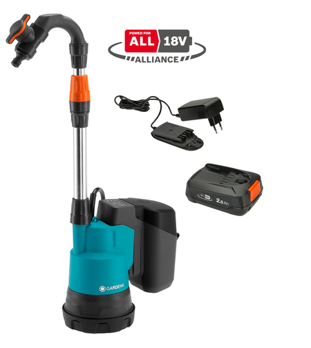 Battery Rainwater Tank Pump 2000/2 18V P4A Ready-To-Use Set