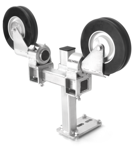 Offset pulley double, slot/bearing