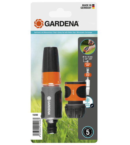 GARDENA Комплект със струйник Stop 'n' Spray 13 мм (1/2