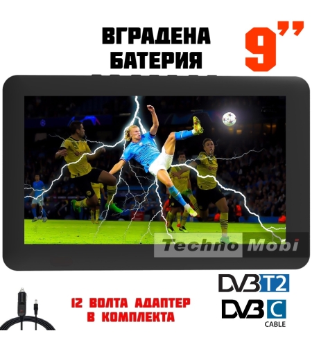 ПОРТАТИВЕН ТЕЛЕВИЗОР NORTHERN CROSS NC-T9, 9 ИНЧА, ВГРАДЕНА БАТЕРИЯ