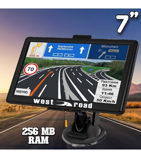 GPS Навигация West Road WR-S7256M, 7 инча, 256 MB RAM