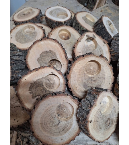 Дървени свещници