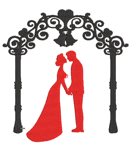 Младоженци с олтар