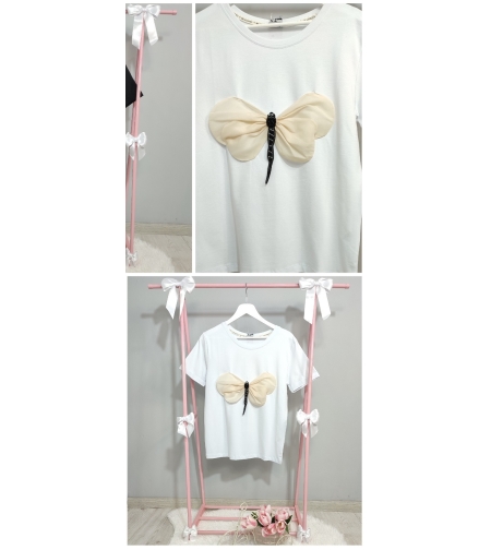 Блуза с къс ръкав БЯЛА