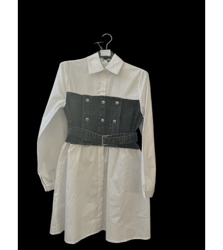 Риза-рокля/ черен деним