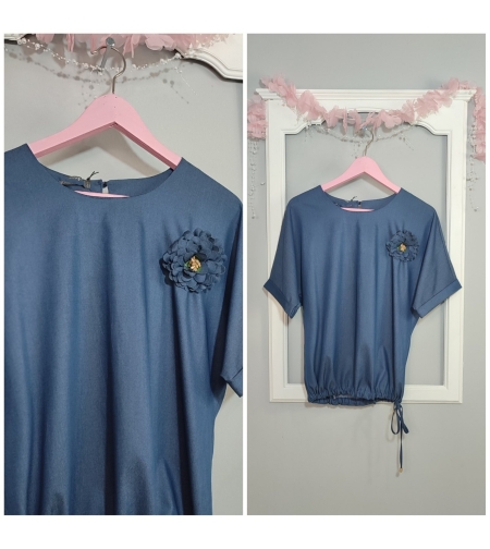 Блуза с къс ръкав