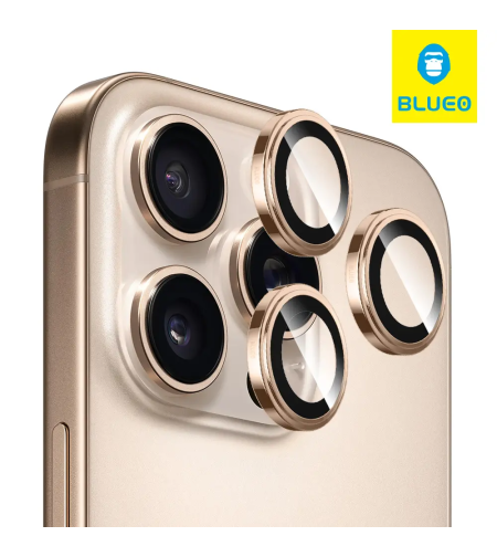 BLUEO SAPPHIRE CRYSTAL ORIGINAL LENS GLASS iPhone 15 Pro/15 Pro Max/16 Pro/16 Pro Max, Desert Titanium