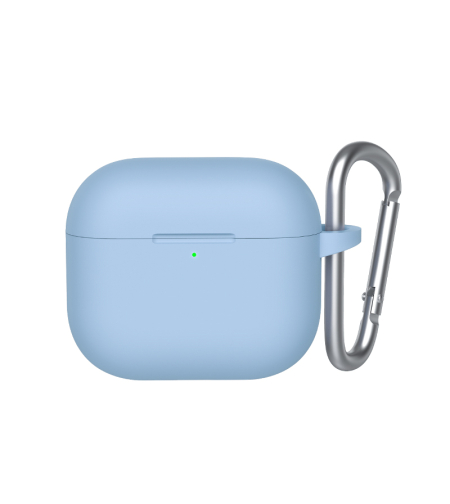 BLUEO Liquid Silicone Apple Airpods 4, светло син