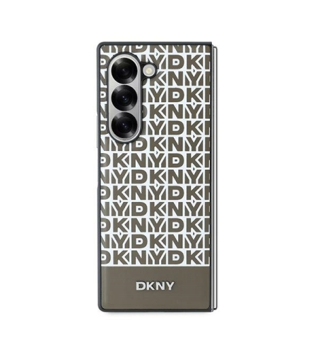 DKNY DKHMZFD6PSOSPW Samsung Galaxy Z Fold6 F956 brown Repeat Pattern Bottom Stripe