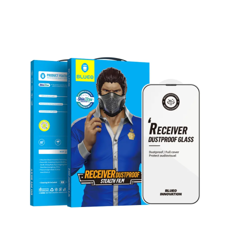 BLUEO Large Arc Edge Anti-Dust HD Glass iPhone 16 Pro Max