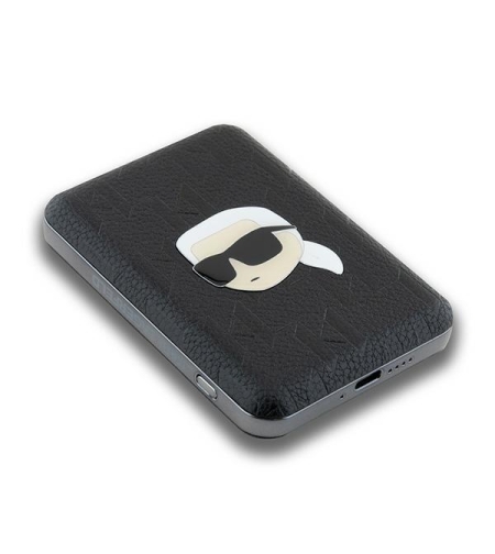 Karl Lagerfeld Powerbank MagSafe 15W 5000mAh black Karl Head Pin MagSafe