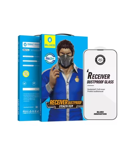 BLUEO Large Arc Edge Anti-Dust HD Glass iPhone 15 Plus/16 Plus