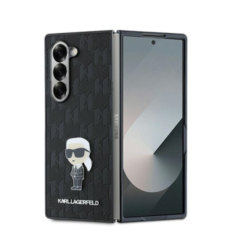 Karl Lagerfeld KLHCZFD6SAPKINPKK Samsung Galaxy Z Fold6 black Saffiano Ikonik Pin