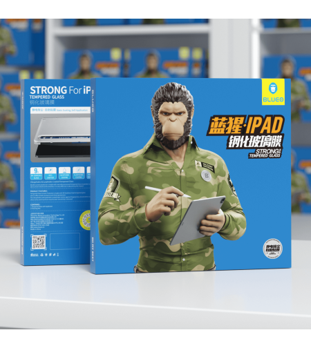 BLUEO iPad HD Tempered Glass с апликатор iPad Pro 13