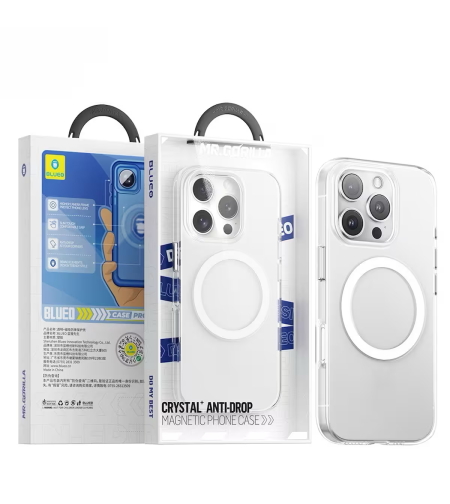 BLUEO Crystal Plus Anti-Drop Phone Case with Magnetic iPhone 16 Pro Max