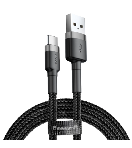 Кабел за данни Baseus Cafule USB-A / USB-C QC 3.0 3A cable 1 m - black-gray NEW Design