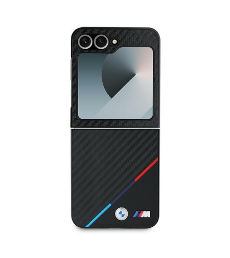 BMW BMHCZF623PUDTK Samsung Galaxy Z Flip6 F741 black hardcase Carbon Tricolor