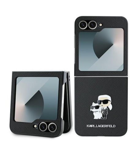 Karl Lagerfeld KLHCZF6SAPKCNPK Samsung Galaxy Z Flip6 black Saffiano Metal Pin