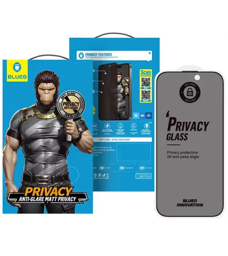 BLUEO Full Cover Anti-Peep Matte Glass iPhone 13/13 Pro/14