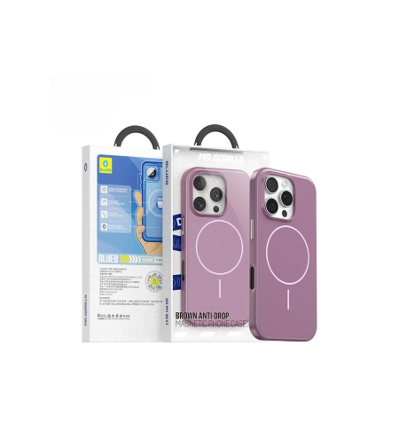 BLUEO Brown Anti-Drop Magnetic Phone Case iPhone 16, Purple