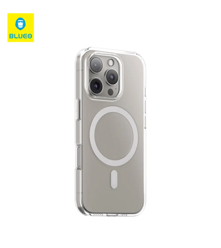 BLUEO Crystal Pro Drop Resistance Phone Case With Magnetic iPhone 16 Pro, прозрачен