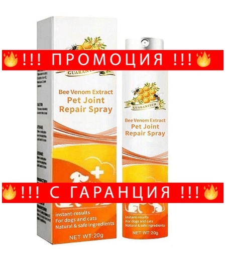 НЕМСКИ Успокояващ спрей за възстановяване на стави, Натурален спрей, За сила и гъвкавост, Облекчаване на дискомфорта при домашни любимци + ЛЕД ФЕНЕР