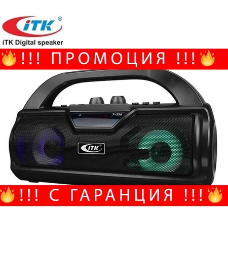 НЕМСКО КАРАОКЕ КОЛОНА С МИКРОФОН ITK T-356 + ЛЕД ФЕНЕР