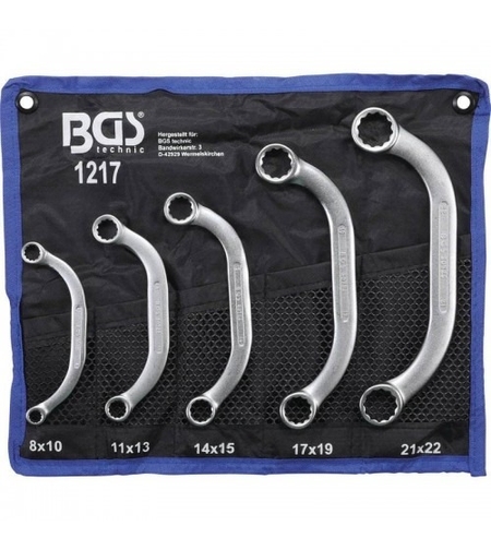 НЕМСКО Ключове звезди C образни 8-22мм к-т 5бр BGS + ЛЕД ФЕНЕР