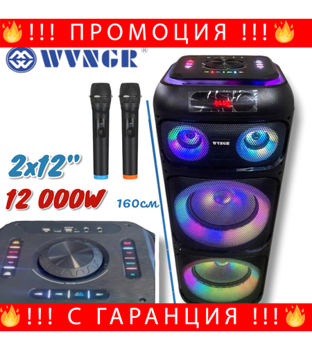 НЕМСКА Тонколона BLUETOOTH 12000W WGT-1222 2x12