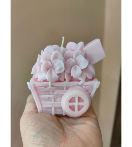 3D DIY цветна кошница с ръка