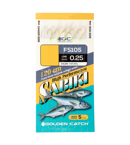 Golden Catch Aji Sabiki FS105 №8 Natural(5 hooks)