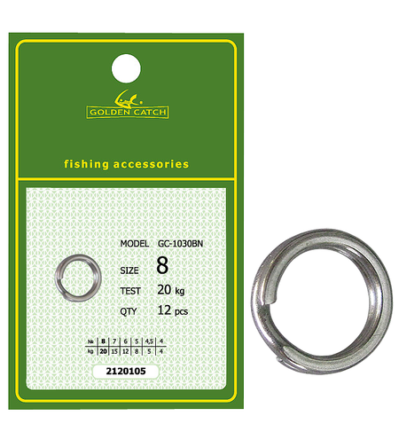 Golden Catch Split Ring 1030BN №8(12pcs)