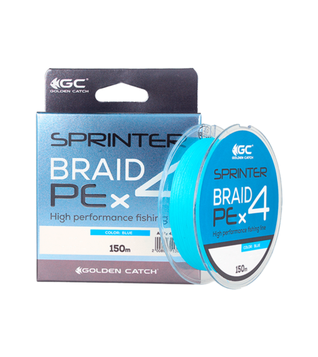 Golden Catch Braided Line Sprinter PE X4 150m Blue #2.5