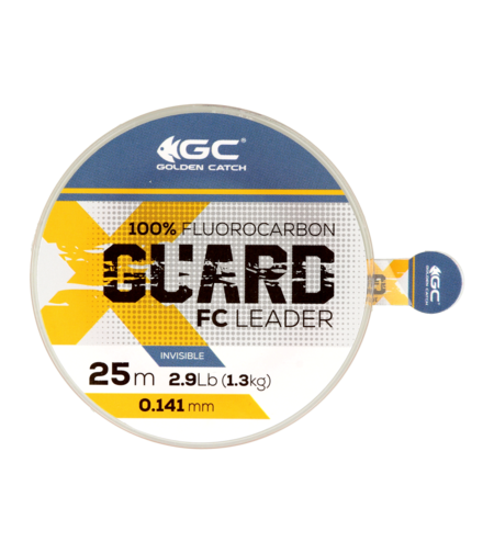 Golden Catch X-Guard Fluorocarbon Leader 25m 0.141mm