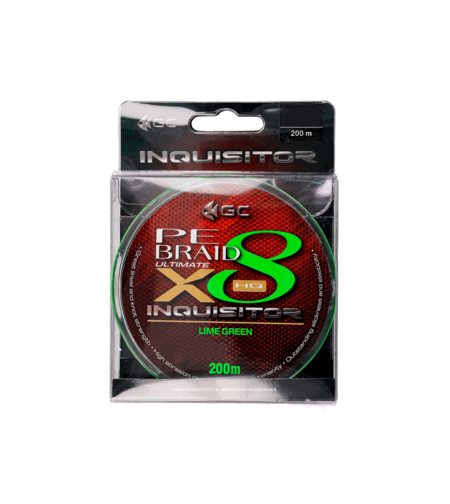 Golden Catch Braided Line Inquisitor PE X8 200m Lime Green #1.5