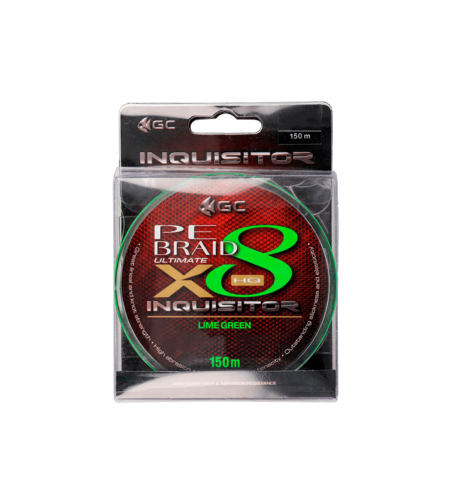 Golden Catch Braided Line Inquisitor PE X8 150m Lime Green #0.6
