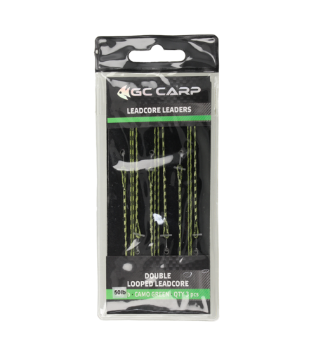 Golden Catch Double Looped Leadcore 50lb(3pcs)Camo Green