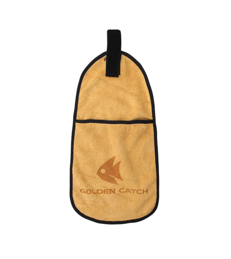 Golden Catch Fishing Towel With Pocket Beige