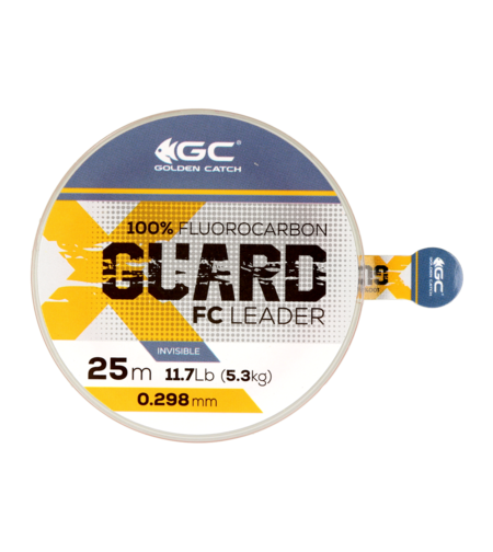 Golden Catch X-Guard Fluorocarbon Leader 25m 0.298mm