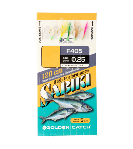 Golden Catch Aji Sabiki F405 №8 Multicolor(5 hooks)