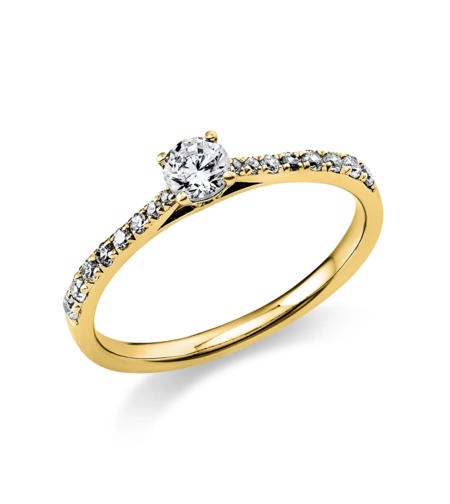 1.38 ct Diamond investment ring in yellow gold