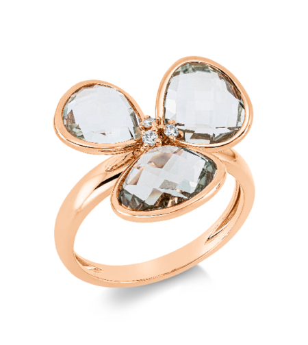 6.25 ct Ring with topaz and diamonds