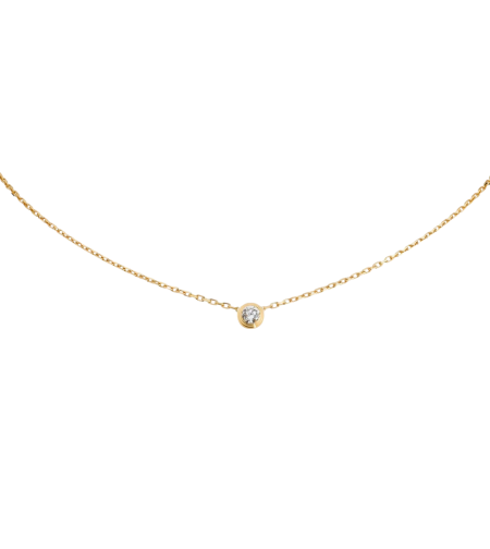 0.32 ct Diamond necklace yellow gold