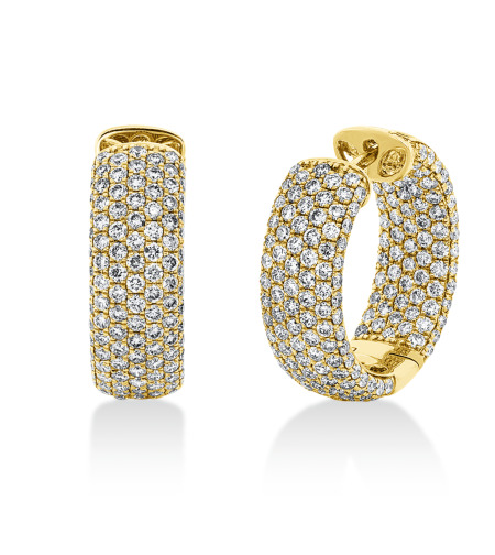3.80 ct Pave diamond earrings