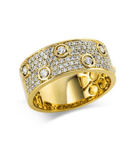 0.59 ct Yellow gold diamond ring