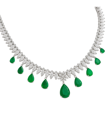 38.03 к Колие с диаманти и смарагди